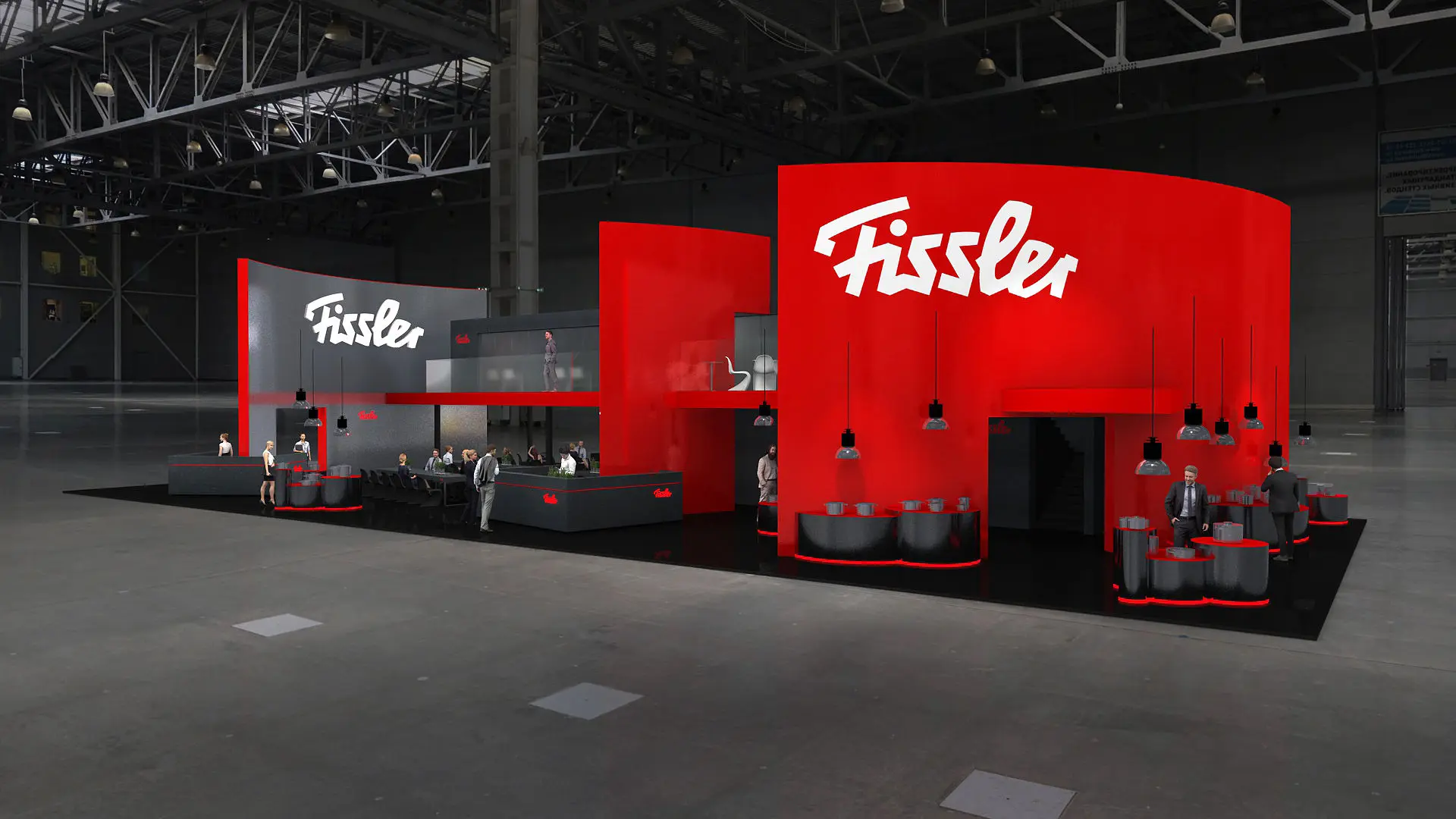 Fissler Messekonzept Ansicht rot